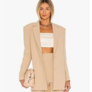 GRLFRND Power Blazer in Beige | REVOLVE $378 S small 4